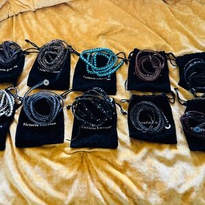 Victoria Emerson Black and Blue Bracelets—BUNDLE